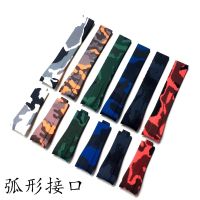 Suitable For Camouflage silicone watch strap substitute Rolex rubber wristband blue red black green water ghost submersible ROLE