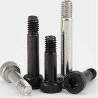 10-20pcs m2 m2.5 m3 m4 Grade 12.9 Partially Threaded Cup Head Socket Screws Half Tooth shoulder screw Bolts Nickel Plating/Black