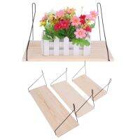 [HOT N] 1 Set Wooden Wall Mounted Book Shelf Flower Pot Storage Rack Shelves Hanging Holder Household Home Decor