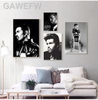 ❉ ดาวของขวัญ George Michael โปสเตอร์เพลงนักร้องพิมพ์ภาพวาดภาพสีบนผ้าใบภาพสำหรับห้องนั่งเล่นการตกแต่งบ้าน