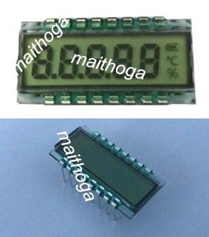 【☊HOT☊】 baoqingli0370336 16pin Htn ขั้วบวก5หลักเซ็กเมนต์ Lcd อุณหภูมิความชื้นหน้าจอ5V โดยไม่มีแสงไฟ