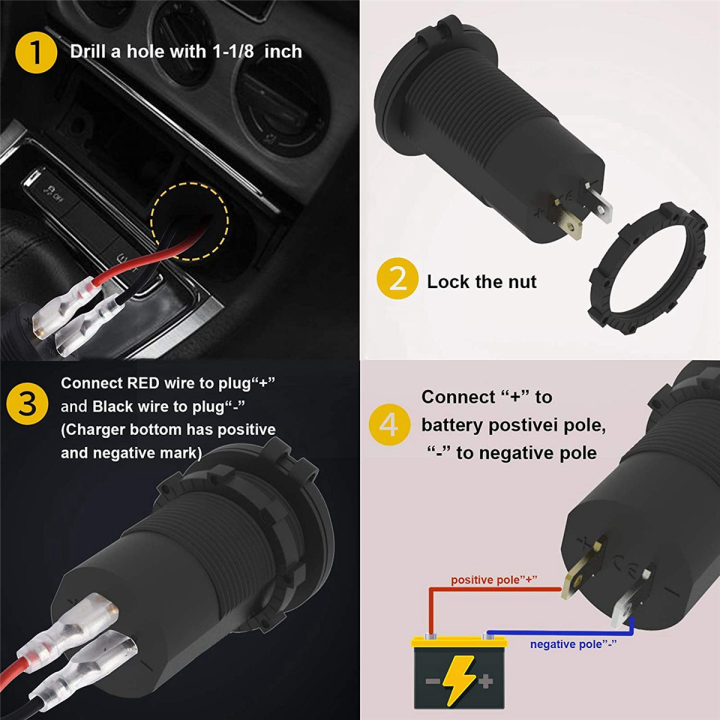 quick-charge-4-0-pd-qc-3-0-usb-car-charger-socket-12v-60w-usb-outlet-fast-charger-for-car-boat-truck-motorcycle-4-set