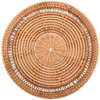 Home Woven Wall Basket Natural Boho Home Decor Decorative Rattan Decor Woven Wall Decor Woven Wall Hanging 11.8 inch