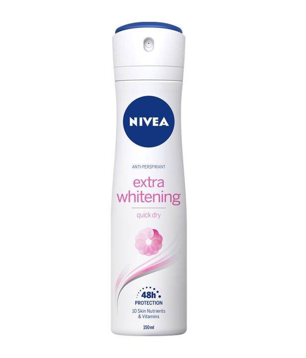 Nivea Extra Whitening Quick Dry Deodorant Spray 150ml Lazada PH