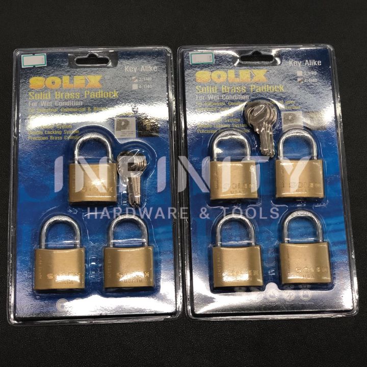 solex-กุญแจคล้องสายยู-รุ่น-key-alike-sl99-ขนาด-40-มม-กุญแจล็อกสายยูโซแล็กซ์-แบบ-3-1-และ-4-1