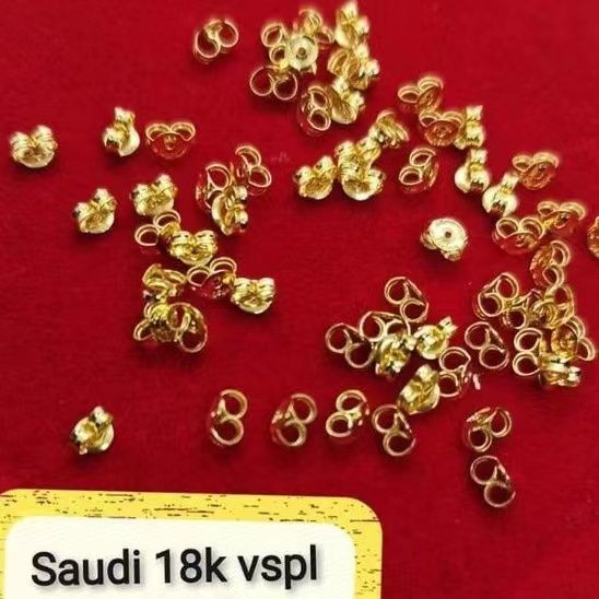Fc COD pawnable saudi gold 18k stud earrings Lock pakaw 1pc 
