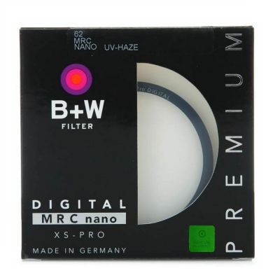 ฟิลเตอร์ B + W 49_52_55_58_62_67_72_77 _ 82มม. ที่กรองรังสียูวี XS PRO MRC Nano UV HAZE ป้องกันหมอกควัน BW บางเฉียบสำหรับ Nikon Canon Sony SLR เลนส์กล้องถ่ายรูป