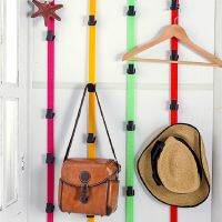 【YF】 2pcs Multi-Purpose Home Organizer Storage Hanger Hook Strap Lanyard Adjustable Nail-Free High-Strength Door-Back Coat Cap Rack
