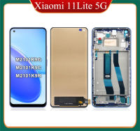 100% ทดสอบสำหรับ Xiaomi Mi 11ไลท์5กรัม M2101K9G M2101K9C M2101K9R สัมผัสหน้าจอ LCD หน้าจอดิจิตอลชิ้นส่วนอะไหล่แผงประกอบ