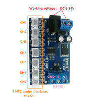 โมดูล NT18B07ระดับมืออาชีพสำหรับคอมพิวเตอร์มีความแม่นยำสูงการตรวจวัดอุณหภูมิ NTC RS485 7ช่อง