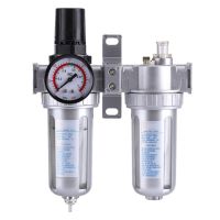 Pneumatic Air Pressure Filter Regulator Lubricator Moisture Water Trap Cleaner Oil-water Separator G1/4 3/8 Optional