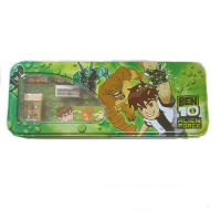 กล่องดินสอ กล่องดินสอเหล็ก 2 ชั้น พร้อมอุปกรณ์เครื่องเขียน Pencil Box ลาย เบนเทน BEN10