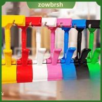 ZOWBRSH 5pcs หมุนได้หมุนได้ ป้ายกระดาษการ์ด แสดงฉลากราคา พลาสติกทำจากพลาสติก ที่ยึดคลิป แบบพกพาได้ สินค้าขายปลีก คลิปป๊อปคลิป ซูเปอร์มาร์เก็ต