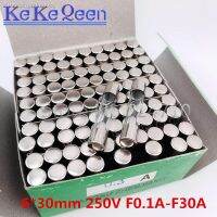 ☈❈ 100PCS/BOX NEW 250V 6x30 0.1A 0.2A 0.3A 1.5A 2.5A 3.15A 6A 6.3A 25A 30A 6MMx30MM 6x30mm Fast Blow Glass Fuses Insurance Tube