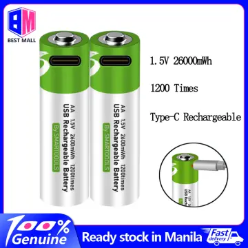 CR123A rechargeable battery 3.7V 2600mWh Type-C charging 16340 lithium  battery For LED Flashlight