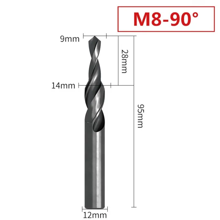 90/180° HSS Counterbore Spiral Step Drill Bits For Metal Drilling