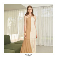 [VACAY] สีใหม่ TWO TONE CHIFFON HALTER MAXI DRESS เดรส เดรสยาว เดรสชีฟอง เดรสชายทะเล ชุดใส่ไปทะเล เดรสผู้หญิง เสื้อผ้าผู้หญิง เสื้อผ้าแฟชั่น