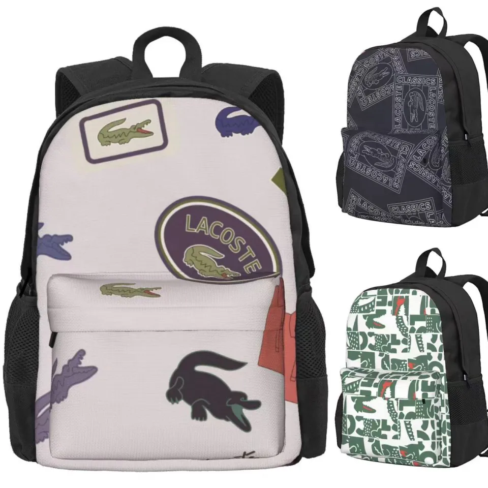 Unisex Crocodile Backpack, Casual Crocodile Laptop Travel Backpack