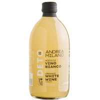 น้ำส้มสายชู ไวน์ขาว ออแกนิค  500 มล - Organic White Wine Vinegar with Mother 500ml Andrea Milano brand