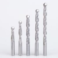 5pc 6mm 2 ขลุ่ยเกลียวบอลจมูก End Mill CNC Router Bits สําหรับไม้ทังสเตนคาร์ไบด์มิลลิ่งเครื่องมือเส้นทาง