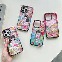 《KIKI》CASE.TIFY cotton candy Phone case for iphone 14 14pro 14promax 13 13pro 13promax Cute Fashion cartoon figure doodle Shock-proof air cushion cartoon phone case simple style 12 12pro 12promax 11 2023 New Design HD transparent Phone case ins popular