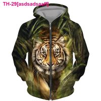 asdsadsaaff Moletom com capuz estampado tigre 3D masculino casaco esportivo pulôver manga comprida extragrande jaqueta zip streetwear moda