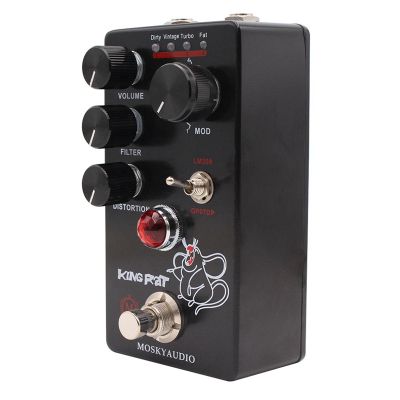 MOSKYAUDIO KING RAT Guitar Effects Pedal Distortion True Bypass Circuit Guitar Processor Accessories