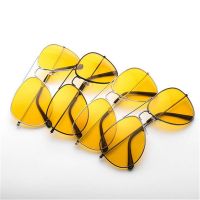 【jw】✣  Mens Sunglasses Car Drivers Night Vision Goggles Anti-Glare Driving Glasses Accessories