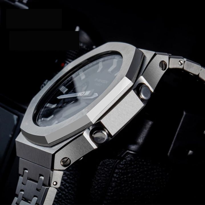 casioak-ga2100-gen5-นาฬิกา-mod-kit-สายโลหรัดสแตนเลสของ-เคส-modified-สายนาฬิกา-ฝาครอบเคส-g-shock-ga2100-ga2110-gab2100-สายนาฬิกาสำรอง