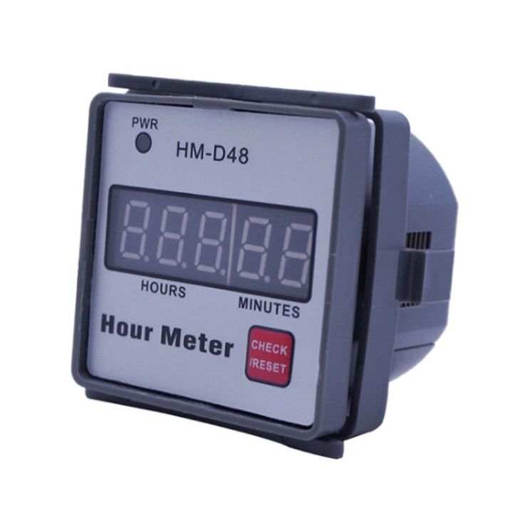 ดิจิตอล-hourmeter-ac-220โวลต์-hm-d48-0-999-99h-จับเวลาสากลชั่วโมงเมตรวัดสำหรับเครื่องตัดหญ้าเครื่องกำเนิดไฟฟ้าฟาร์มรถแทรกเตอร์มอเตอร์
