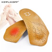 Leather Casual Shoes Insoles For Feet Orthopedic Shoes Soles Breathable Arch Support Half Pad Flat Foot Heel Damping Insert Shoes Accessories