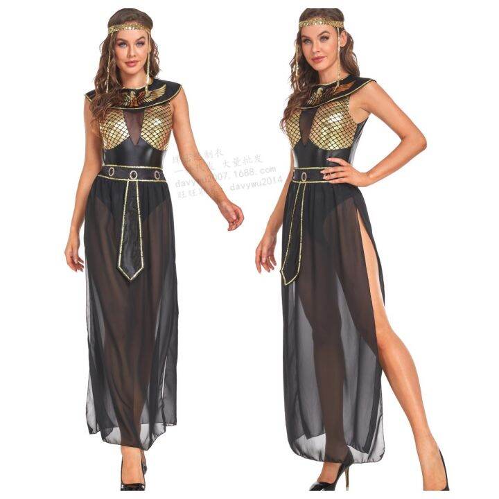 Bead Secret Love Halloween Greek Goddess Cosplay Costume Ancient Cleopatra Queen Costume 8853