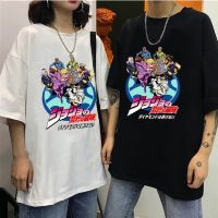 ชายเสื้ออะนิเมะผจญภัยJojo Bizarre Kawaii Harajukuแขนสั้นเสื้อUnisex S-5XL