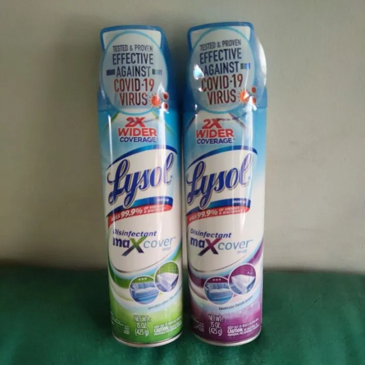 Lysol Disinfectant Max Cover Mist 425g Garden Lavender Scent Lazada Ph 6623