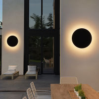 Nordic Round Wall Light Outdoor Waterproof Porch Light Entry Corridor Aisle Wall Light LED Lighting IP65 85-265V Sensor Light