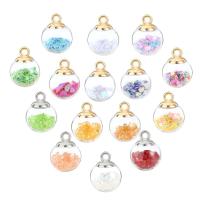 90pcs 15 colors Glass Ball Pendants Crystal Glass Ball Charm Pendants with Glitter Sequins Rhinestone and CCB Plastic Findings for DIY Craft Necklace Bracelet Jewelry Supplies 15.5~16mm