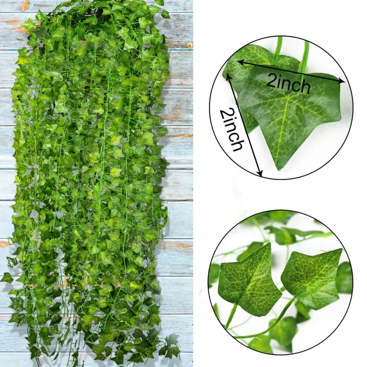 BIESE 🔥Ready Stock 12 Strands Artificial Ivy Leaf Plants Vine Hanging