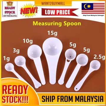 3g White Plastic Measuring Spoon Gram Scoop Food Baking Medicine