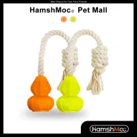 HamshMoc Dog Tug Toy Pet Durable Cotton Rope Toy Rubber Molar Chew Toys Interactive Throwing Training Fetch Toy for Small Medium Dogs