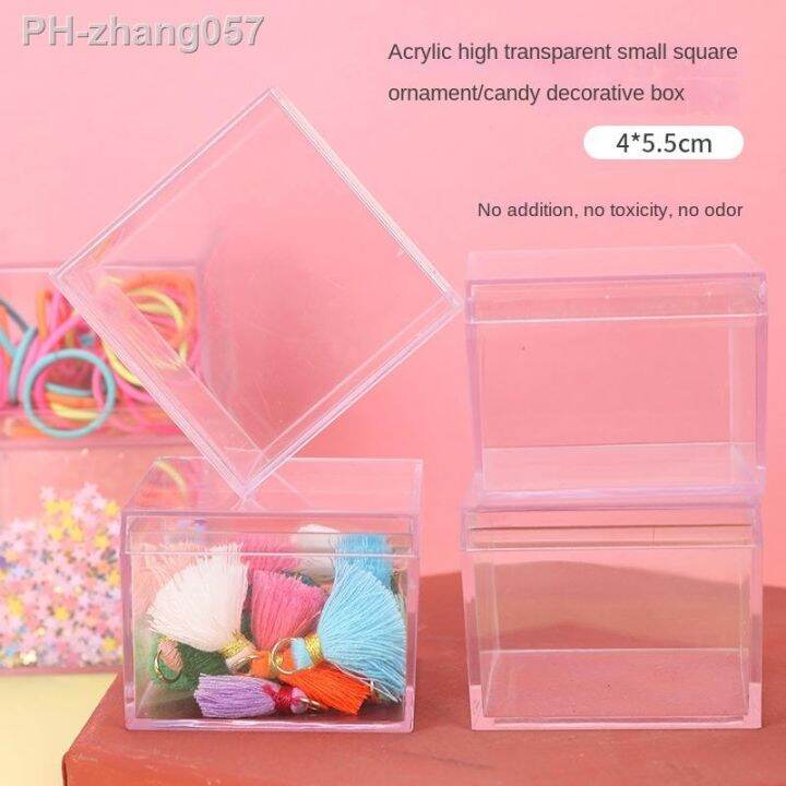 4X5CM Clear Acrylic Plastic Square Cube Small Acrylic Box Acrylic