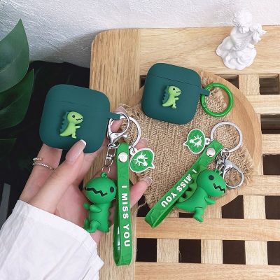 For JBL TUNE FLEX Case Cartoon Earaphone case funny dinosaur Silicone Protect hearphone box cover with keychain Accessories Wireless Earbuds Accessori