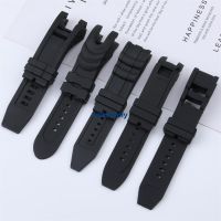 Suitable For 24/26/32/35Mm Black Rubber Silicone Waterproof Sports Mens Watch Strap Substitute INVICTA Inverta 0705