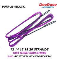 【YD】 DeeRace Fast Flight Bow String BCY Material 12/14/16/18 Strands Purple Black Mixed for AMO 48 50 54 58 60 62 64 66 68 70