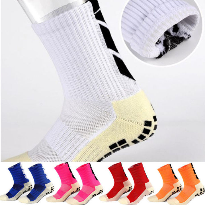 ถุงเท้าฟุตบอลถุงเท้าเตะฟุตบอลกันลื่นถุงเท้ากีฬาบุรุษผ้าฝ้ายที่มีคุณภาพดี-calcetines-ชนิดเดียวกับ-trusox-วิ่งดูดซับเหงื่อ