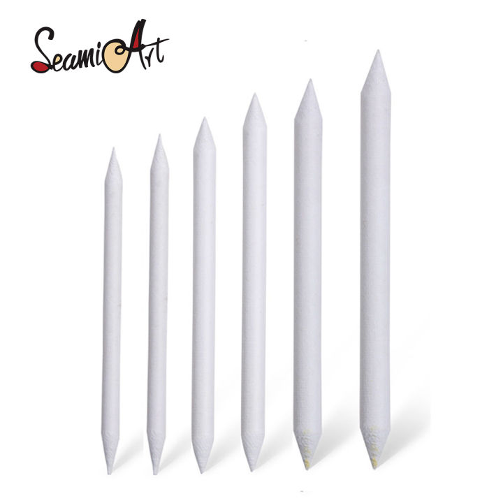 SeamiArt 6 Pcs. Paper Stump Pens Pastel Charcoal Blender For Sketch Drawing  Art Suppliers Stationery