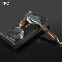 【Big-Sales】 yiyin2068 70mm 10X Handcraft Elder Magnifier Antique Wood Handle Inspection Handheld Books Magnifying Glass For Reading Portable Hobby