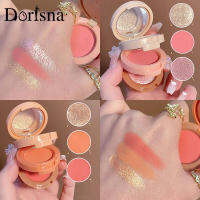 Dorisna ชุดแปรงปัดไฮไลต์3 In 1สีด้าน,พาเลทสำหรับแต่งหน้าบลัชออนประกายมุกอายแชโดว์เครื่องสำอางสำหรับใบหน้าและผู้หญิง