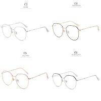 Literary Flat Light Myopia Lady Metal Frame Men ashion Glasses R Big Frame Wild Oval Eyewear