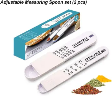 2Pcs/Set Measuring Spoon Dual Scale Adjustable Measuring Scooper