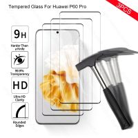 ₪ Huaweip60pro Glass 3PCS 9D Curved Edge Tempered Glass For Huawei P 60 P60 Pro P60 Art P60pro P60art 4G Screen Protector HD Film